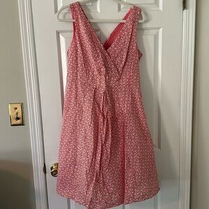 Pink floral Land’s End dress